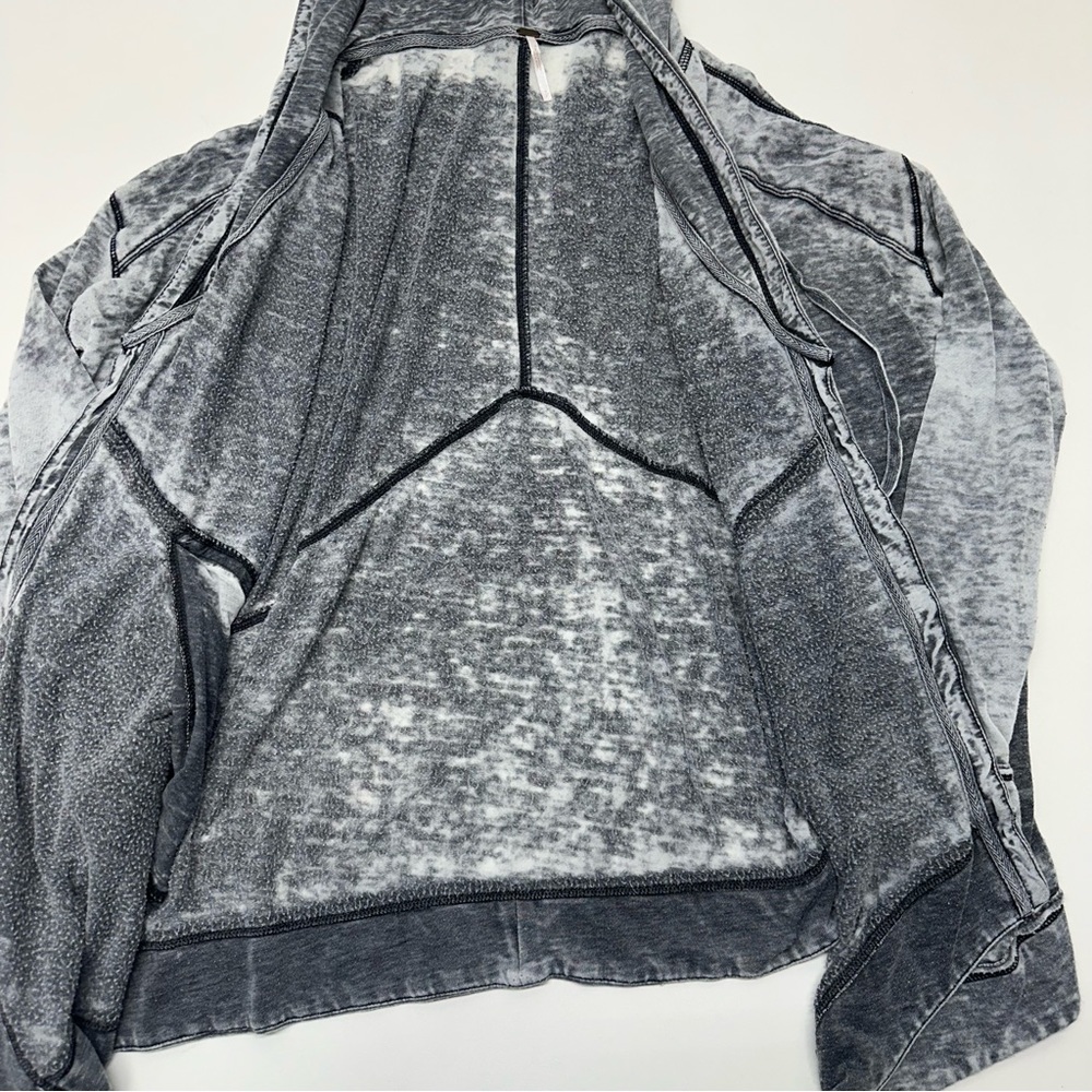 Free People Oversized Extreme Wash Hooded Lightweight Cardigan Women’s Size S - Picture 5 of 9